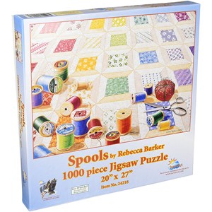SunsOut (24218) - Rebecca Barker: "Spools" - 1000 pieces puzzle