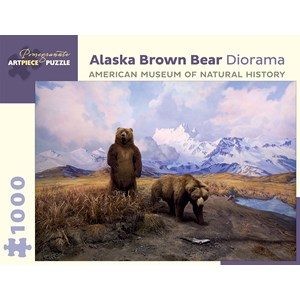 Pomegranate (AA940) - "Alaska Brown Bear Diorama" - 1000 pieces puzzle