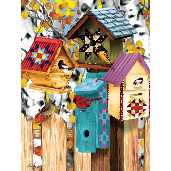 SunsOut (12554) - Ashley Davis: "Fall Birdhouses" - 1000 pieces puzzle