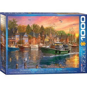 Eurographics (6000-0969) - Dominic Davison: "Harbor Sunset" - 1000 pieces puzzle