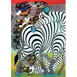 Heye (29425) - Edward Saidi Tingatinga: "Zebra" - 1000 pieces puzzle