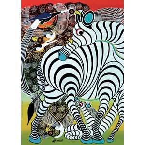 Heye (29425) - Edward Saidi Tingatinga: "Zebra" - 1000 pieces puzzle