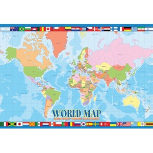 Eurographics (6100-1271) - "World Map" - 100 pieces puzzle
