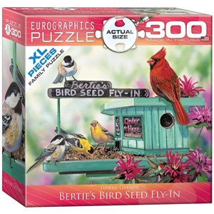 Eurographics (8300-0604) - Janene Grende: "Bertie's Bird Seed Fly-In" - 300 pieces puzzle
