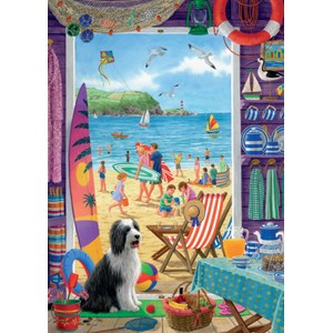 Falcon (11092) - Sarah Adams: "Through the Beach Hut Door" - 500 pieces puzzle