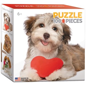 Eurographics (8104-0615) - "Dog with Heart" - 100 pieces puzzle
