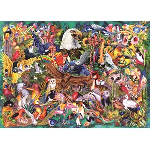 Jumbo (18568) - "Animal Kingdom" - 1000 pieces puzzle