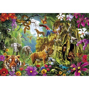 Buffalo Games (3775) - Ciro Marchetti: "Jungle Discovery" - 500 pieces puzzle