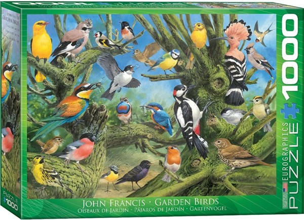 Eurographics (6000-0967) - John Francis: "Garden Birds" - 1000 pieces puzzle