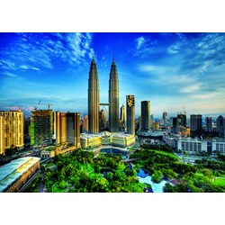 Trefl (270754) - David Cheong: "Petronas Twin Towers, Malaysia" - 2000 pieces puzzle