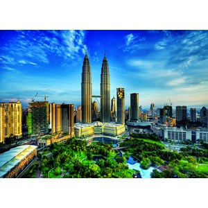 Trefl (270754) - David Cheong: "Petronas Twin Towers, Malaysia" - 2000 pieces puzzle