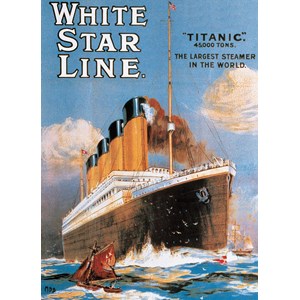 Eurographics (6000-1333) - "White Star Line Titanic" - 1000 pieces puzzle