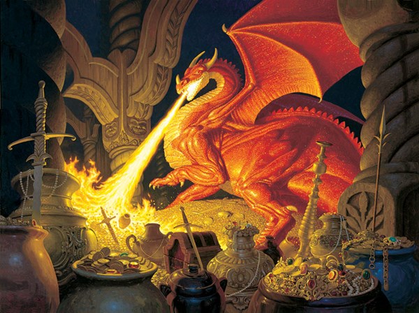 SunsOut (75570) - Greg Hildebrandt: "Smaug Dragon" - 1000 pieces puzzle