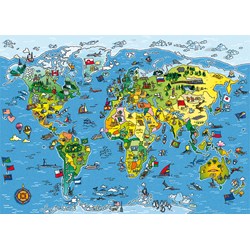 Gibsons (G1050) - "Jigmap World" - 250 pieces puzzle