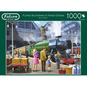 Falcon (11160) - Kevin Walsh: "Flying Scotsman at King's Cross" - 1000 pieces puzzle