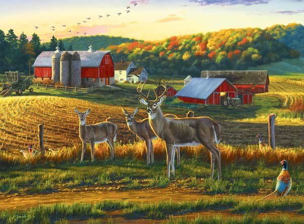 Buffalo Games (11238) - Darrell Bush: "Harvest Time" - 1000 pieces puzzle