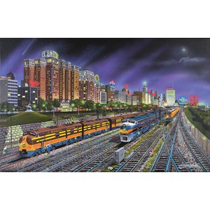 SunsOut (21385) - Robert West: "Chicago Nights" - 1000 pieces puzzle