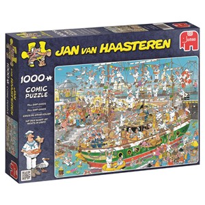 Jumbo (19014) - Jan van Haasteren: "Tall Ship Chaos" - 1000 pieces puzzle