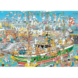 Jumbo (19014) - Jan van Haasteren: "Tall Ship Chaos" - 1000 pieces puzzle