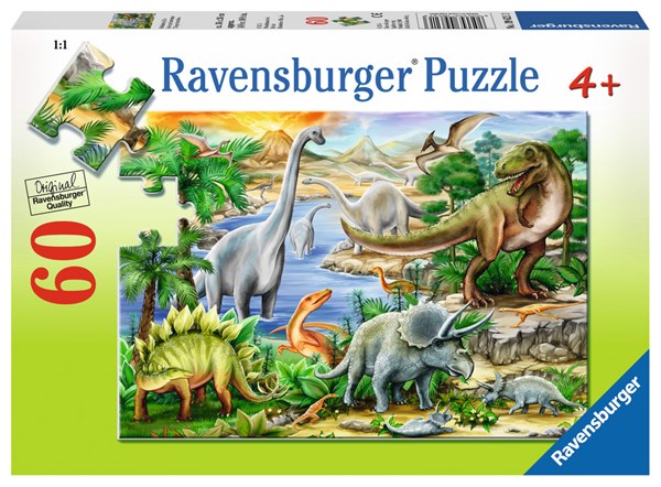 Ravensburger (09621) - "Prehistoric Life" - 60 pieces puzzle