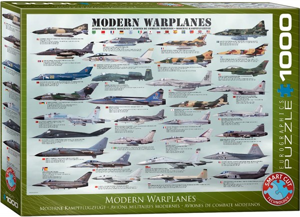Eurographics (6000-0076) - "Modern Warplanes" - 1000 pieces puzzle