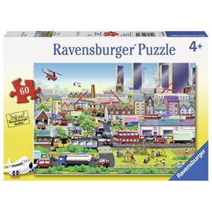 Ravensburger (09630) - "Busy Neighborhood" - 60 pieces puzzle
