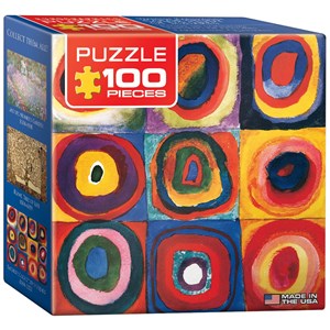 Eurographics (8104-1323) - Vassily Kandinsky: "Color Study of Squares" - 100 pieces puzzle