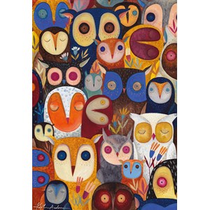 D-Toys (73747-OW02) - Kurti Andrea: "Collage, Owls" - 1000 pieces puzzle