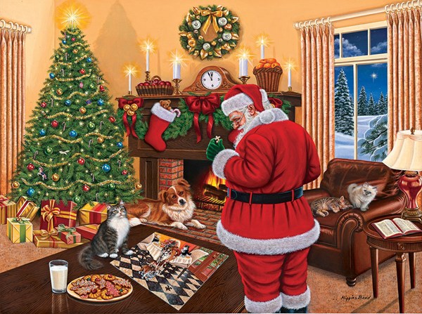 SunsOut (45865) - Higgins Bond: "Santa Solves the Puzzle" - 1000 pieces puzzle