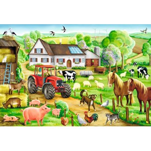 Schmidt Spiele (56003) - "Merry Farmyard" - 100 pieces puzzle