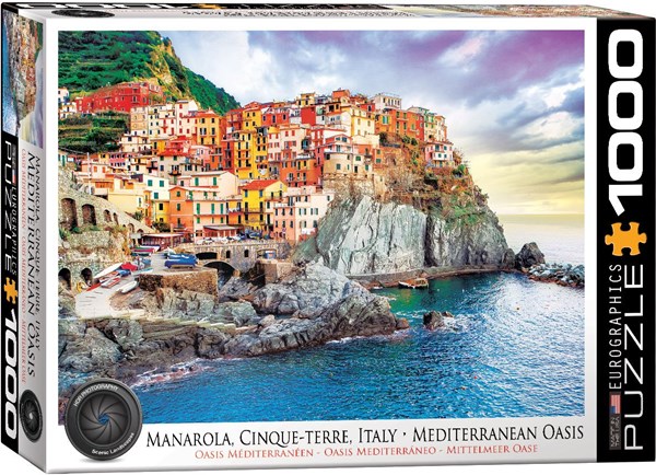 Eurographics (6000-0786) - "Cinque Terre, Manarola Italy, Mediterranean Oasis" - 1000 pieces puzzle