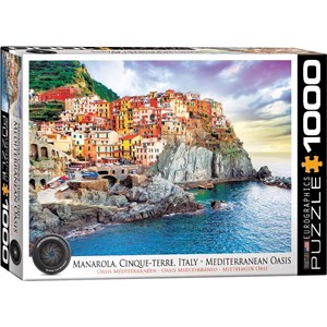 Eurographics (6000-0786) - "Cinque Terre, Manarola Italy, Mediterranean Oasis" - 1000 pieces puzzle