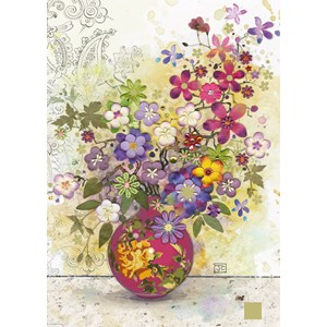 Heye (29664) - Jane Crowther: "Pink Vase" - 1000 pieces puzzle