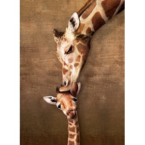 Eurographics (8500-0301) - "Giraffe Mother's Kiss" - 500 pieces puzzle