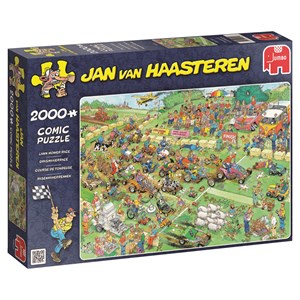 Jumbo (19022) - Jan van Haasteren: "Lawn Mower Race" - 2000 pieces puzzle