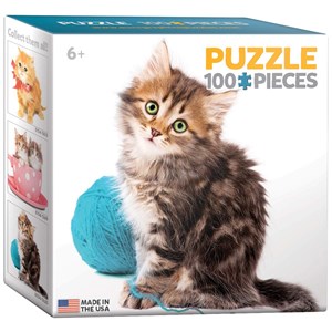 Eurographics (8104-0620) - "Kitten with Wool" - 100 pieces puzzle