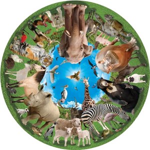 A Broader View (363) - "Animal Arena (Round Table Puzzle)" - 500 pieces puzzle