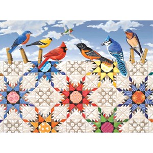 SunsOut (24210) - Rebecca Barker: "Feathered Stars" - 500 pieces puzzle