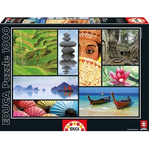 Educa (16294) - "Colors of Asia" - 1000 pieces puzzle