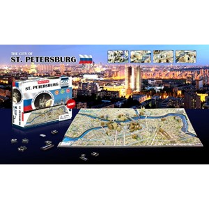 4D Cityscape (40036) - "Saint Petersburg, Russia" - 1245 pieces puzzle