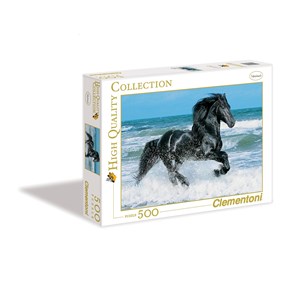 Clementoni (30175) - "Black Horse" - 500 pieces puzzle