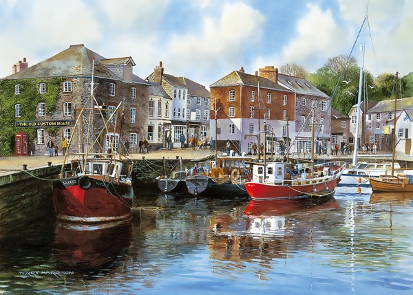 Gibsons (G476) - Terry Harrison: "Padstow Harbour" - 1000 pieces puzzle
