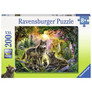 Ravensburger (12686) - "Wolf Family in the Sun" - 200 pieces puzzle