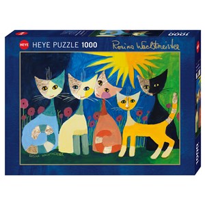Heye (29772) - Rosina Wachtmeister: "Colourful Company" - 1000 pieces puzzle
