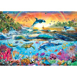 Buffalo Games (2031) - Adrian Chesterman: "Tropical Paradise" - 2000 pieces puzzle