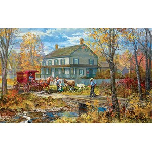 SunsOut (54637) - Peter Snyder: "Autumn at the Schneider House" - 300 pieces puzzle