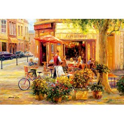 Educa (17130) - Haixia Liu: "Corner Café" - 2000 pieces puzzle
