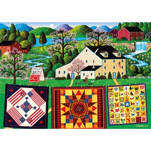 Buffalo Games (2628) - Charles Wysocki: "The Quiltmaker Lady" - 300 pieces puzzle
