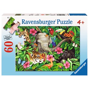 Ravensburger (09533) - Jane Maday: "Tropical Friends" - 60 pieces puzzle