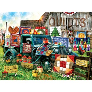 SunsOut (28567) - Tom Wood: "Quilts for Sale" - 1000 pieces puzzle